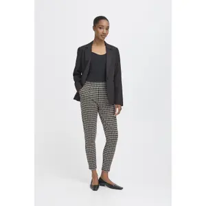 Women's Trousers Ichi Kate Checky 2 image-2