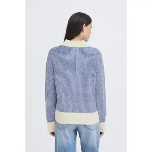 Striped long-sleeve jumper women Ichi Kamara 4 image-4