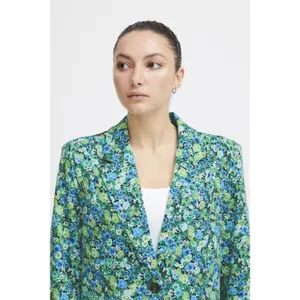 Oversized printed women's blazer Ichi Kate image-6