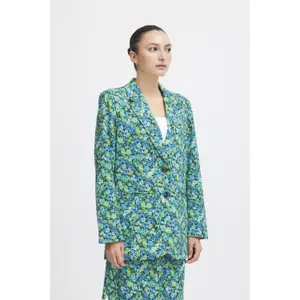 Oversized printed women's blazer Ichi Kate image-1