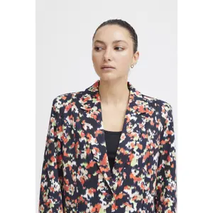 Women's oversized printed blazer Ichi Ihkate image-5