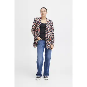 Women's oversized printed blazer Ichi Ihkate image-2