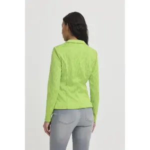 Leopard jacquard blazer til kvinder Ichi Ihkate image-3