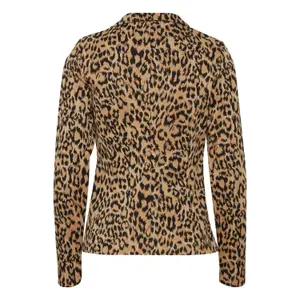 Leopard jacquard blazer til kvinder Ichi Ihkate image-3
