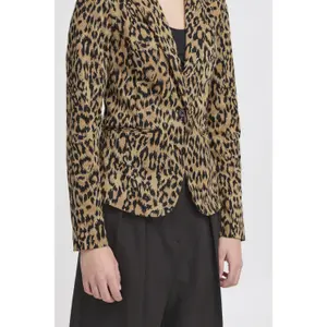 Leopard jacquard blazer til kvinder Ichi Ihkate image-6