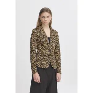 Leopard jacquard blazer til kvinder Ichi Ihkate image-2