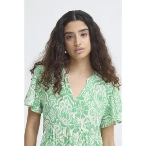Women's printed dress Ichi IHMarrakech Dr15 image-5