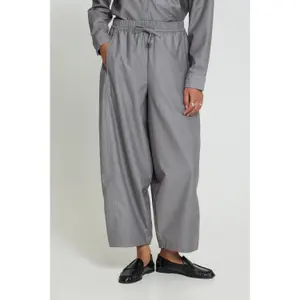 Pantaloni larghi con cordino donna Ichi image-3