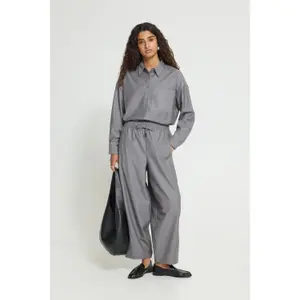 Pantaloni larghi con cordino donna Ichi image-4