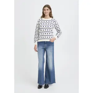 Women's V-neck sweater Ichi Belablue image-1