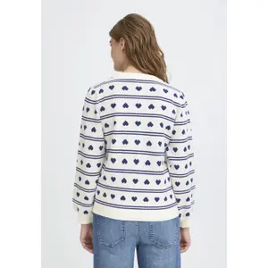 Women's V-neck sweater Ichi Belablue image-4