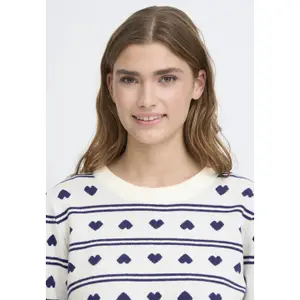 Women's V-neck sweater Ichi Belablue image-5