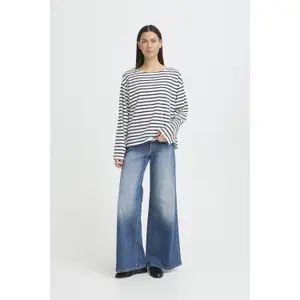 Dames lange mouwen bootneck T-shirt Ichi Mira 2 image-2