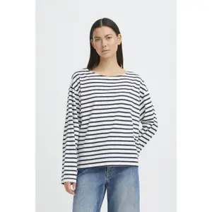 Dames lange mouwen bootneck T-shirt Ichi Mira 2 image-1