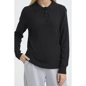 Women's long-sleeved polo shirt Ichi IHMafa image-6