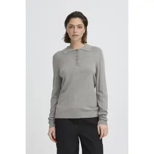 Women's long-sleeved polo shirt Ichi IHMafa image-2