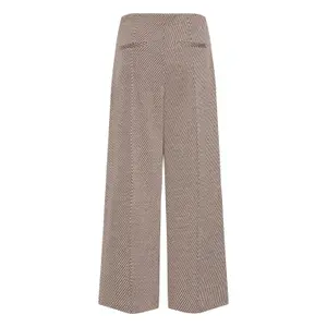 Women's wide twill trousers Ichi Kate image-1