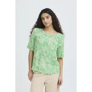 Camicetta donna a maniche corte Ichi Ihmarrakech Aop Ss17 image-1