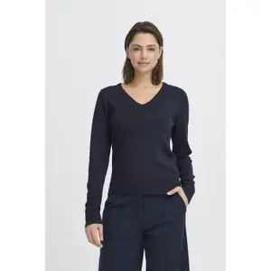Women's V-neck sweater Ichi Luls image-1