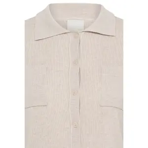 Womens Long Sleeve Ribbed Polo Ichi IHLuls image-2