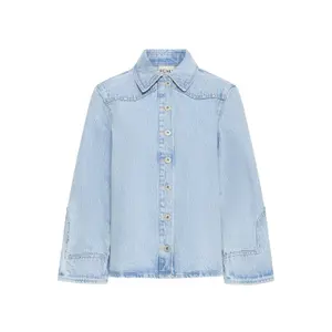 Camisa de mezclilla de manga larga para mujer Ichi Ihnaoba image-0