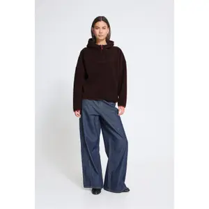 Womens Hooded Fleece Cardigan Ichi IHMonsi image-3