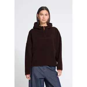 Womens Hooded Fleece Cardigan Ichi IHMonsi image-5