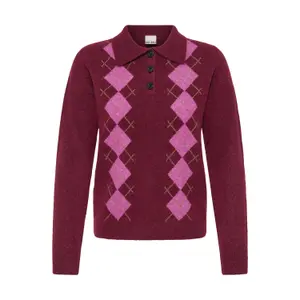 Women's long-sleeved polo shirt Ichi IHDasila image-1