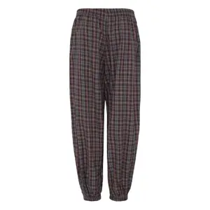Wide Leg Trousers with Drawstring Women Ichi Ihfanty image-0