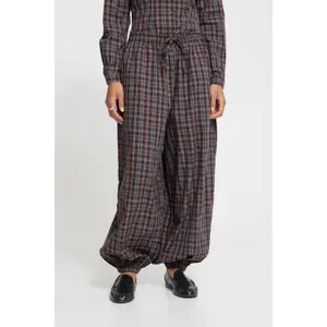 Wide Leg Trousers with Drawstring Women Ichi Ihfanty image-4