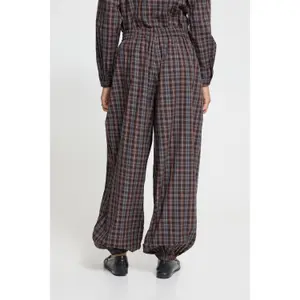 Wide Leg Trousers with Drawstring Women Ichi Ihfanty image-5
