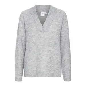 Suéter de cuello en V para mujer Ichi Kamara image-0