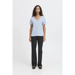T-shirt com decote em V para mulher Ichi Ihpalmer image-1