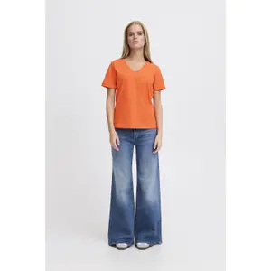 T-shirt com decote em V para mulher Ichi Ihpalmer image-2