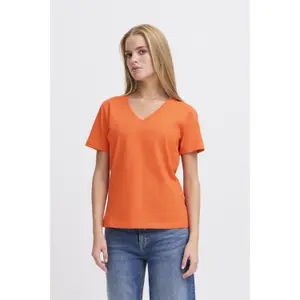 T-shirt com decote em V para mulher Ichi Ihpalmer image-1