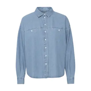 Jeanshemd mit langen Ärmeln für Frauen Ichi Archer image-0