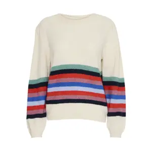 Pullover Damen Ichi Dusty Stripe image-0