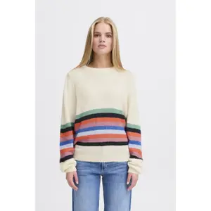 Pullover Damen Ichi Dusty Stripe image-1
