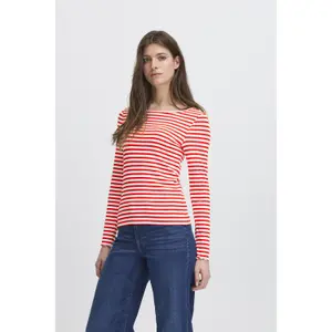 Pullover mit Rundhalsausschnitt Damen Ichi Cella image-5