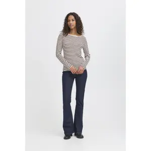 Pullover mit Rundhalsausschnitt Damen Ichi Cella image-3