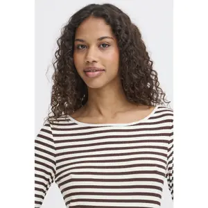 Pullover mit Rundhalsausschnitt Damen Ichi Cella image-6