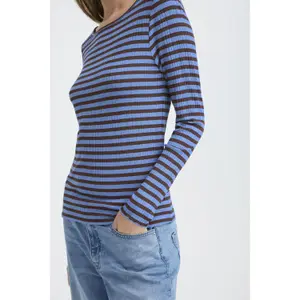 Pullover mit Rundhalsausschnitt Damen Ichi Cella image-6