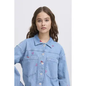 Jeansjacke Damen Ichi Jaella image-6