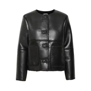 Leather jacket woman Ichi Ecoza image-0