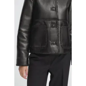 Leather jacket woman Ichi Ecoza image-2