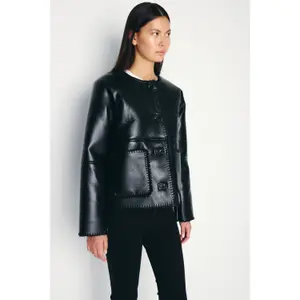 Leather jacket woman Ichi Ecoza image-4
