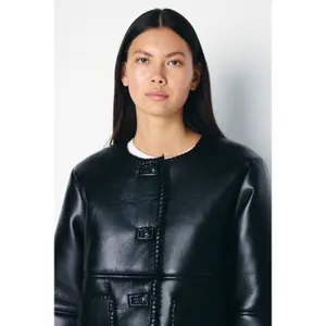 Leather jacket woman Ichi Ecoza image-5