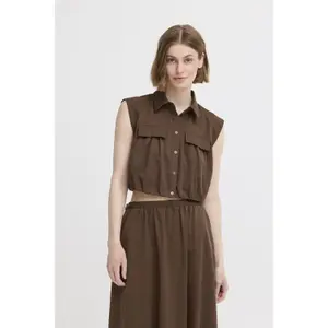 Woman's sleeveless shirt Ichi Stella image-5