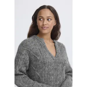 Women's V-neck sweater Ichi Belablue image-5