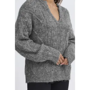 Women's V-neck sweater Ichi Belablue image-6
